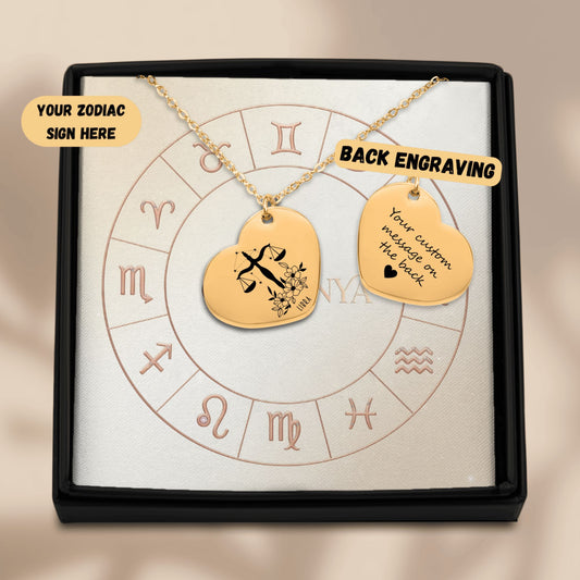 Libra Zodiac Necklace | Timeless Engraved Jewelry