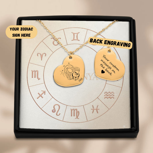 Virgo Zodiac Necklace | Timeless Engraved Jewelry