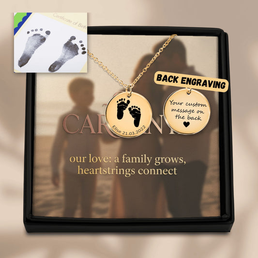 Actual Baby Footprint Necklace | Family Keepsake