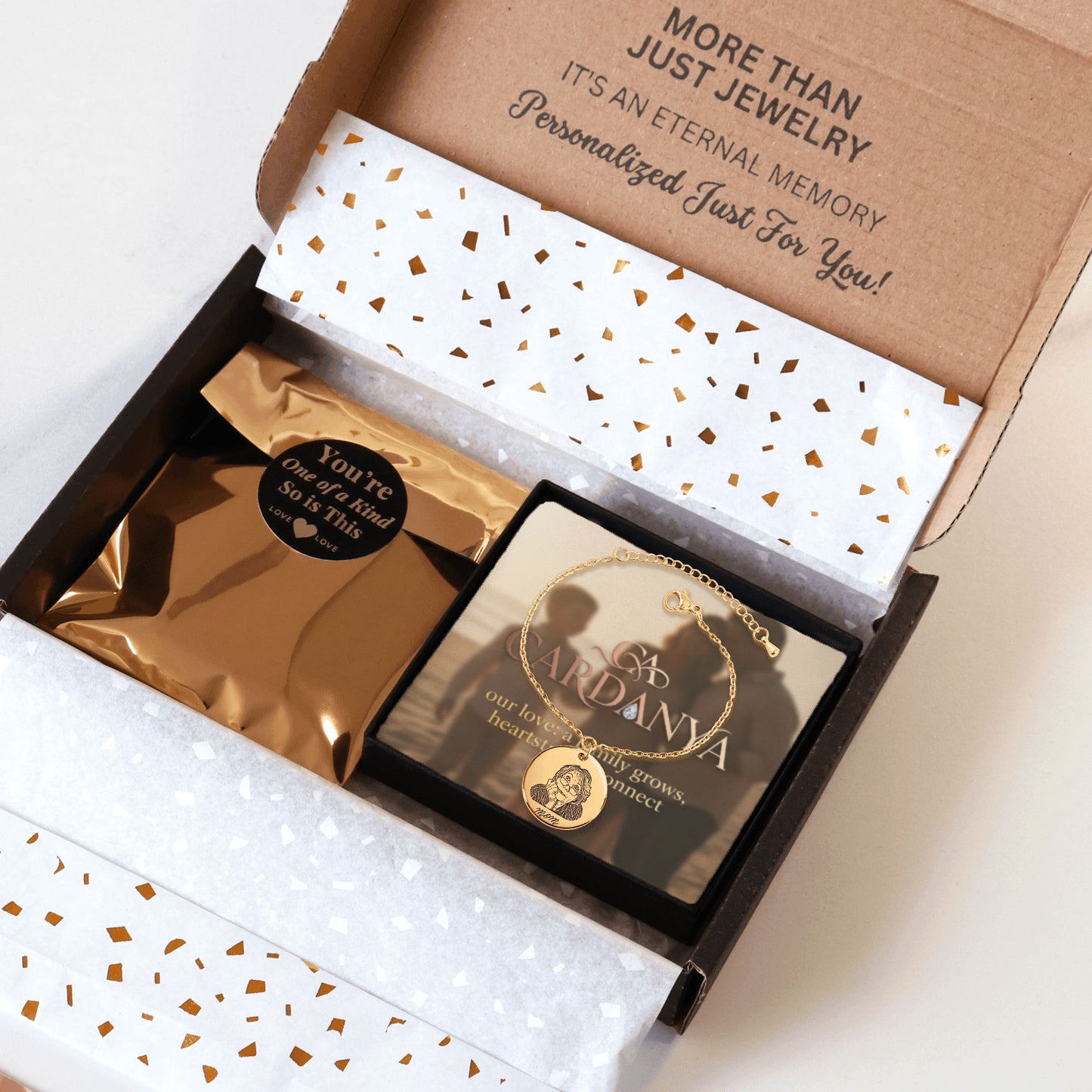 Timeless Mom | Hand-Drawn Portrait Chain Bracelet