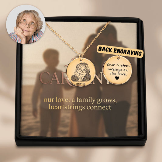 The Eternal Bond | Hand-Drawn Portrait Necklace