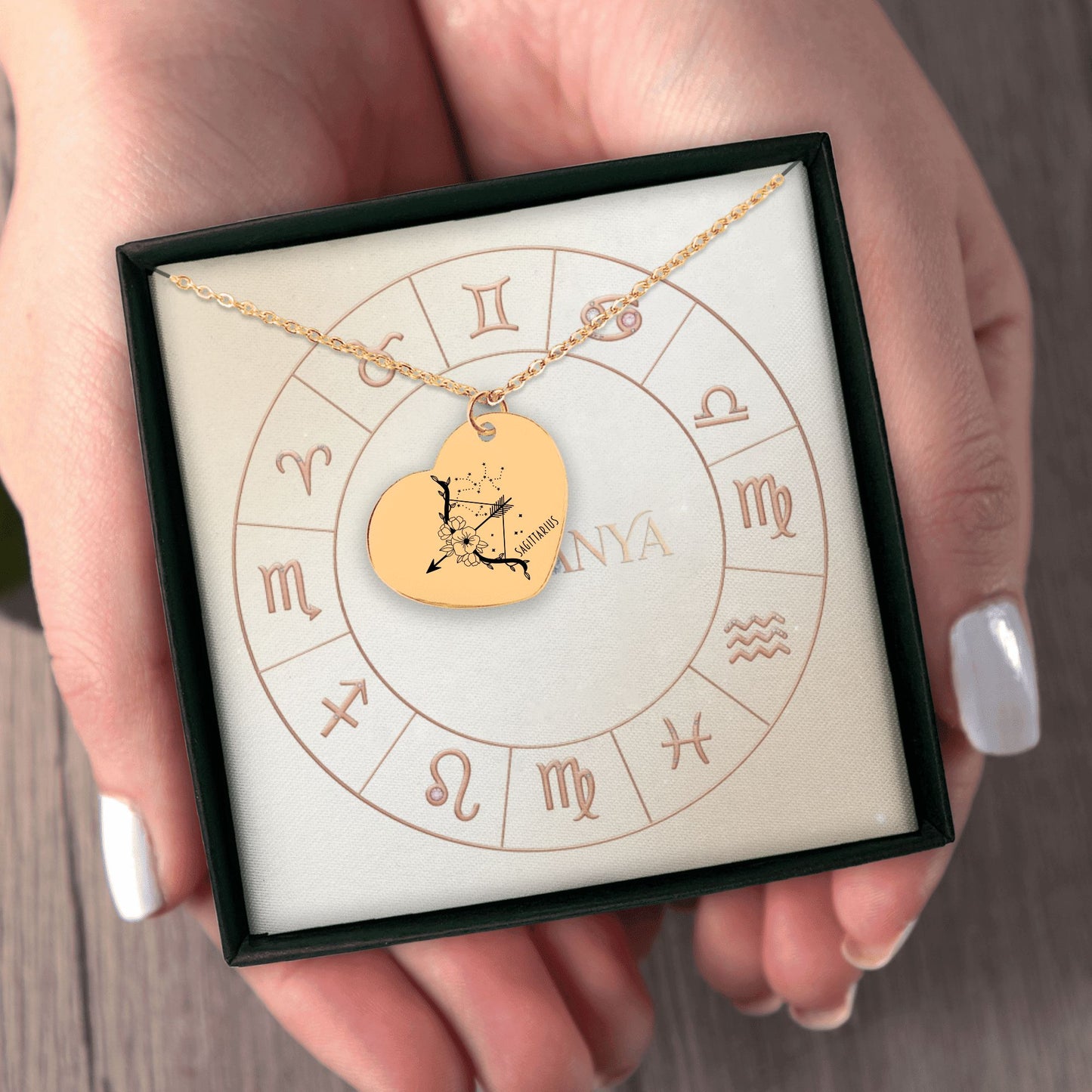 Sagittarius Zodiac Necklace | Timeless Engraved Jewelry