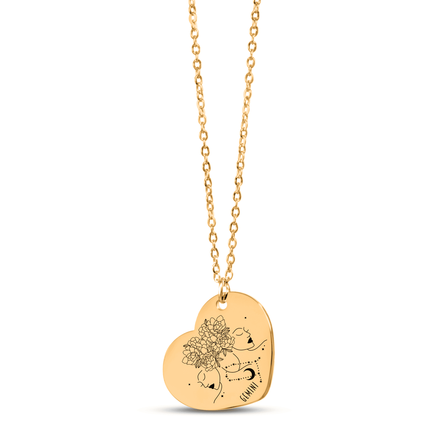 Gemini Zodiac Necklace | Timeless Engraved Jewelry
