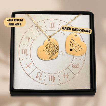 Aries Zodiac Necklace | Timeless Engraved Jewelry