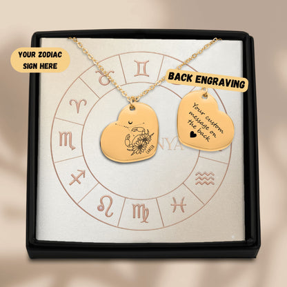 Cancer Zodiac Necklace | Timeless Engraved Jewelry