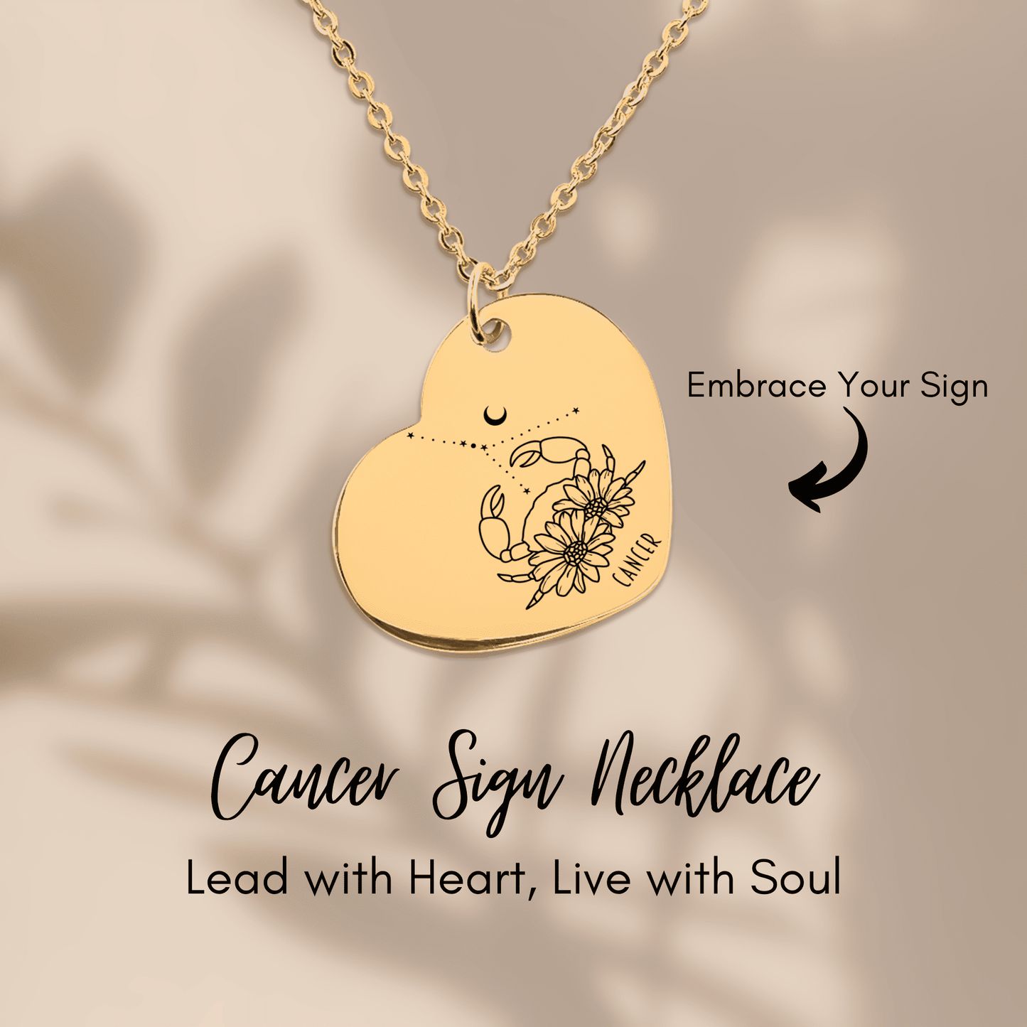 Cancer Zodiac Necklace | Timeless Engraved Jewelry