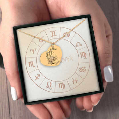 Capricorn Zodiac Necklace | Timeless Engraved Jewelry