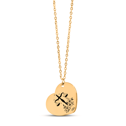 Libra Zodiac Necklace | Timeless Engraved Jewelry