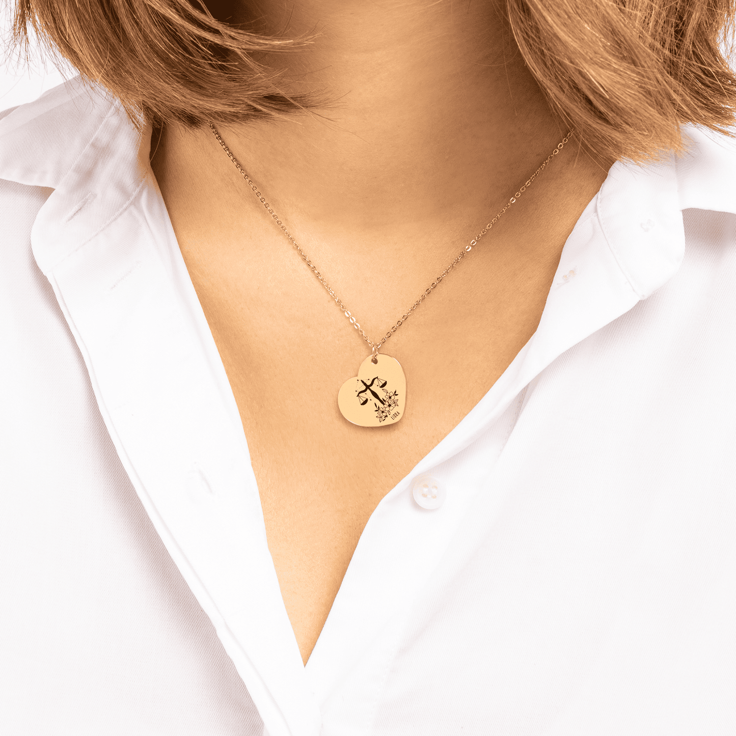 Libra Zodiac Necklace | Timeless Engraved Jewelry