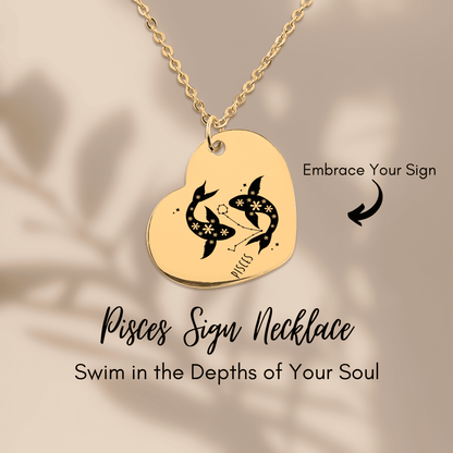 Pisces Zodiac Necklace | Timeless Engraved Jewelry