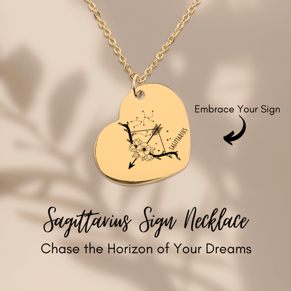 Sagittarius Zodiac Necklace | Timeless Engraved Jewelry
