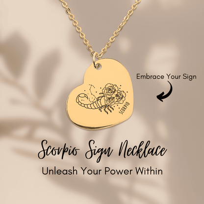 Scorpio Zodiac Necklace | Timeless Engraved Jewelry