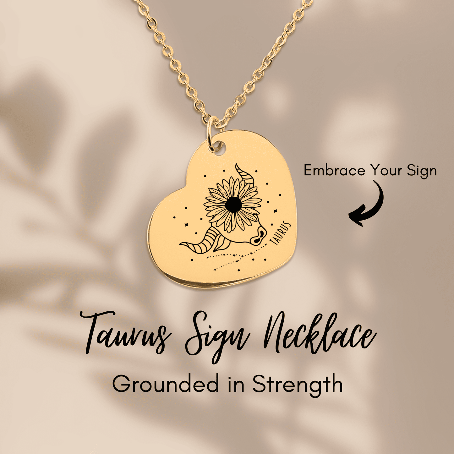 Taurus Zodiac Necklace | Timeless Engraved Jewelry