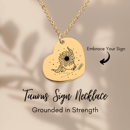 Taurus Zodiac Necklace | Timeless Engraved Jewelry