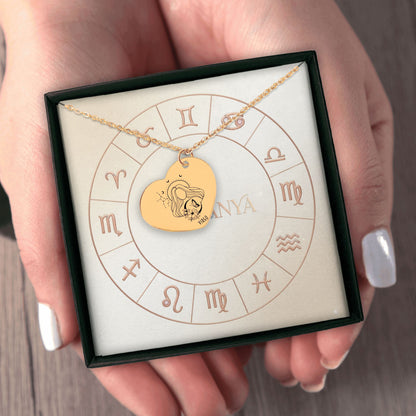 Virgo Zodiac Necklace | Timeless Engraved Jewelry