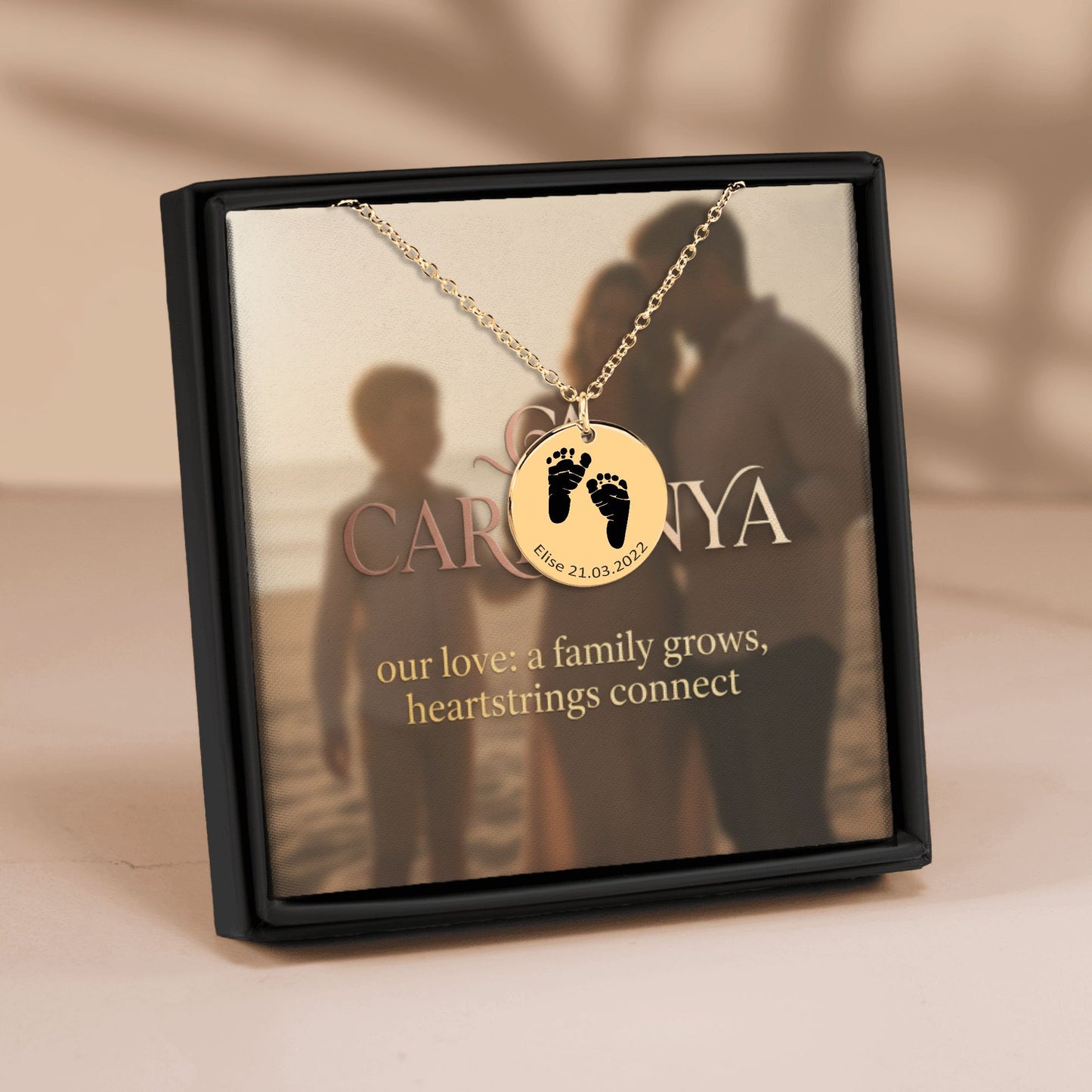 Actual Baby Footprint Necklace | Family Keepsake