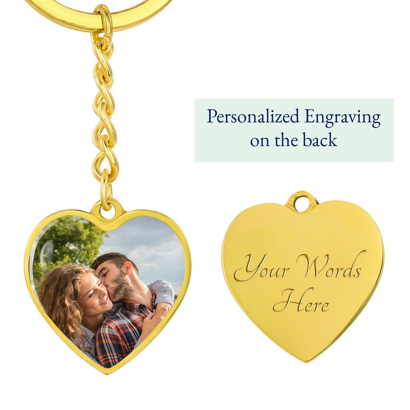 Your Heart, In Their Hands: Personalized Photo Keepsake Keychain. The Most Sentimental Way to Say 'I Love You Forever