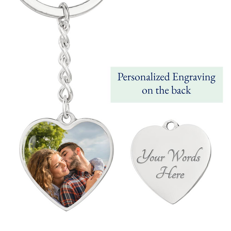Your Heart, In Their Hands: Personalized Photo Keepsake Keychain. The Most Sentimental Way to Say 'I Love You Forever