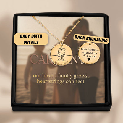 Personalized Baby Birth Details Necklace | Family Keepsake