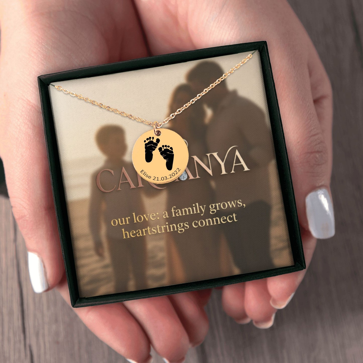 Actual Baby Footprint Necklace | Family Keepsake