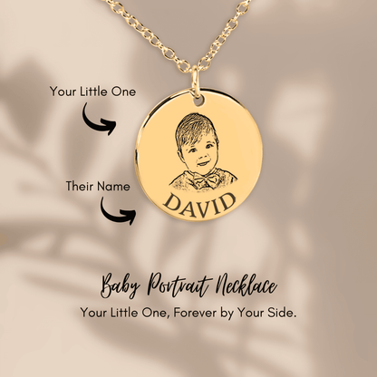 Baby Portrait Necklace | Personalized Baby Photo Keepsake