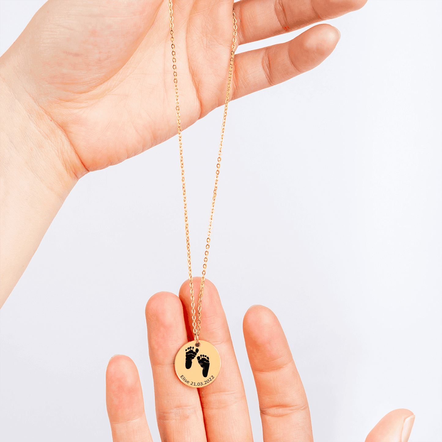 Actual Baby Footprint Necklace | Family Keepsake