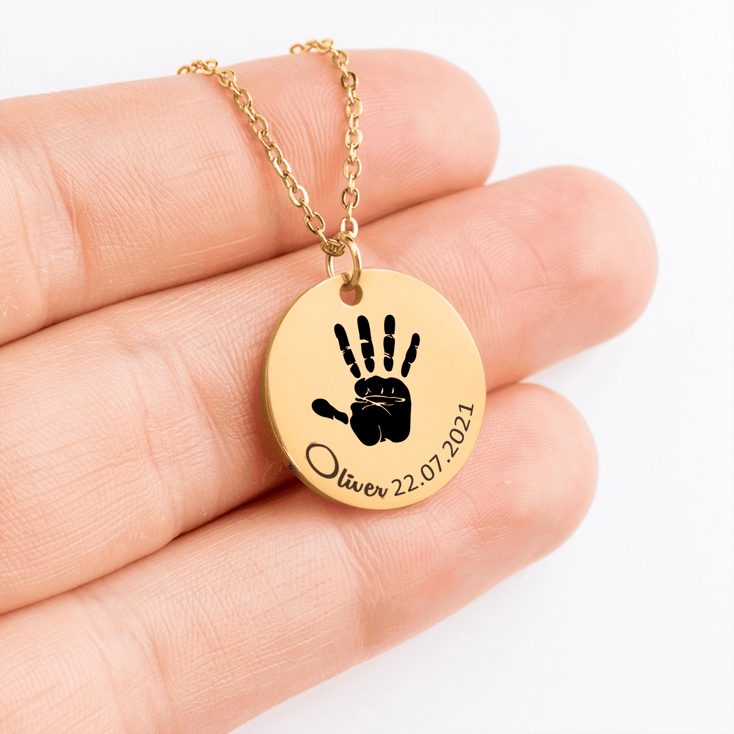 Personalized Baby Footprint Necklace | Family Keepsake