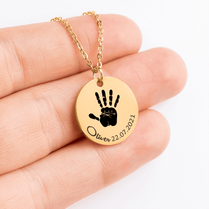 Personalized Baby Footprint Necklace | Family Keepsake