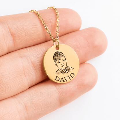 Baby Portrait Necklace | Personalized Baby Photo Keepsake