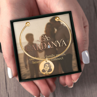 Timeless Mom | Hand-Drawn Portrait Bangle