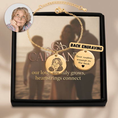 Timeless Mom | Hand-Drawn Portrait Chain Bracelet