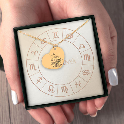 Cancer Zodiac Necklace | Timeless Engraved Jewelry