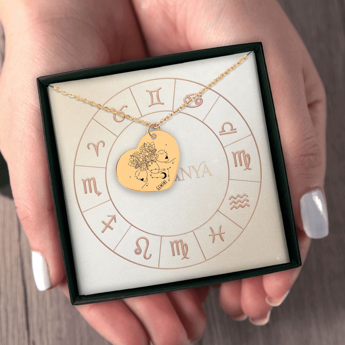 Gemini Zodiac Necklace | Timeless Engraved Jewelry