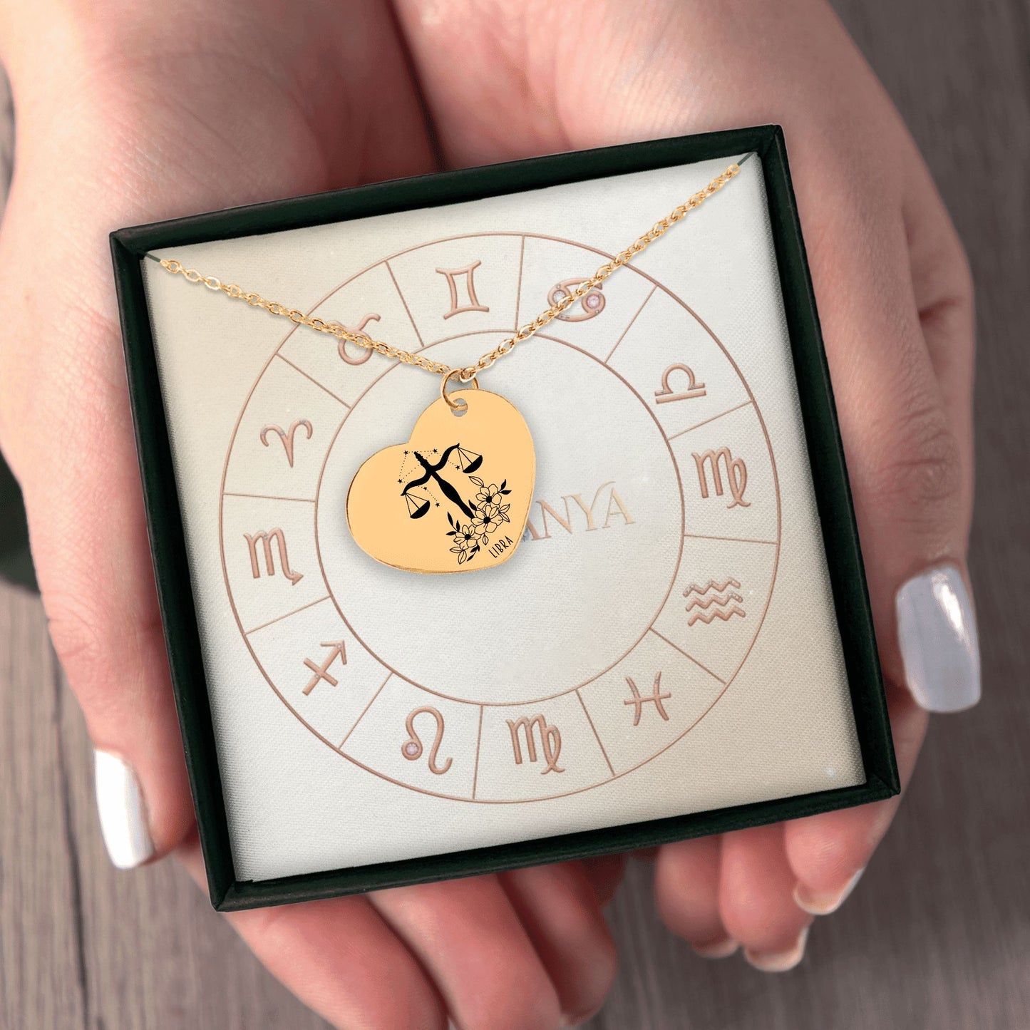 Libra Zodiac Necklace | Timeless Engraved Jewelry