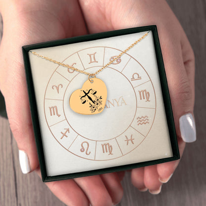 Libra Zodiac Necklace | Timeless Engraved Jewelry