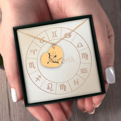 Sagittarius Zodiac Necklace | Timeless Engraved Jewelry