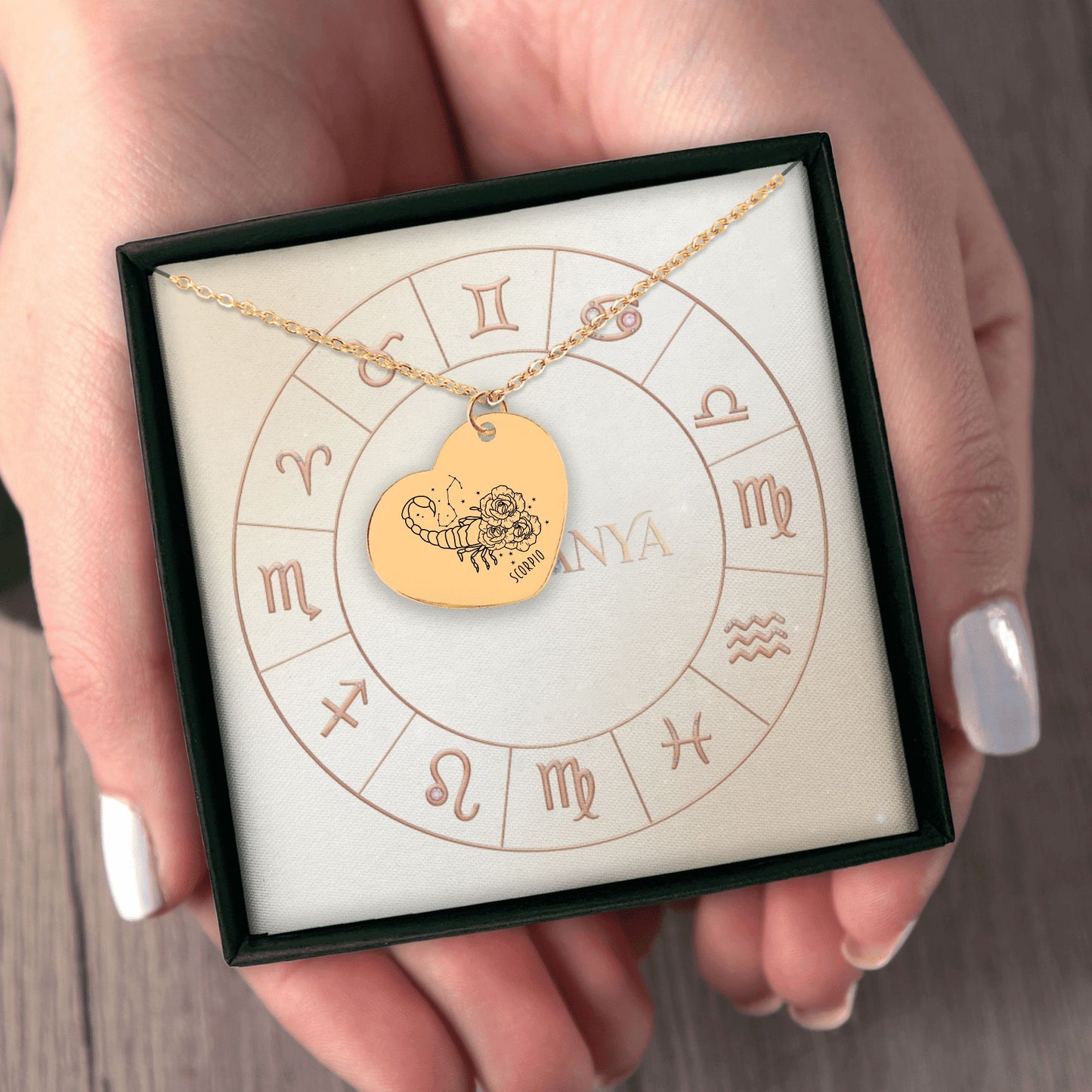 Scorpio Zodiac Necklace | Timeless Engraved Jewelry