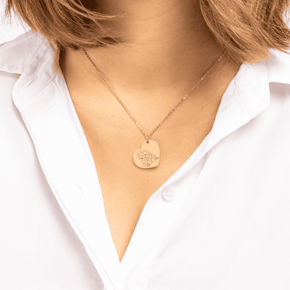 The Eternal Bond | Hand-Drawn Line Art Portrait Necklace