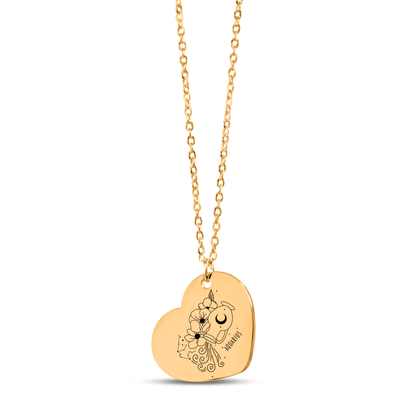 Aquarius Zodiac Necklace | Timeless Engraved Jewelry