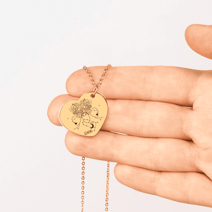 Gemini Zodiac Necklace | Timeless Engraved Jewelry