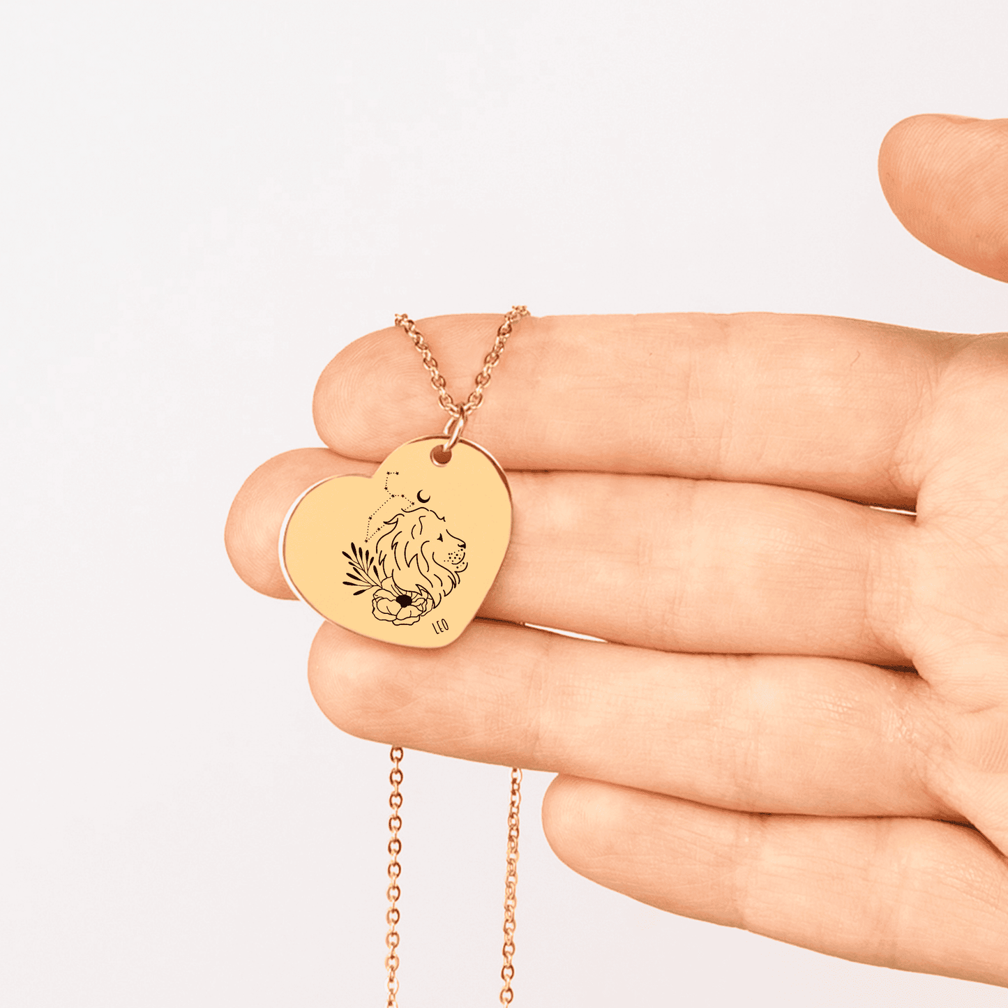 Leo Zodiac Necklace | Timeless Engraved Jewelry