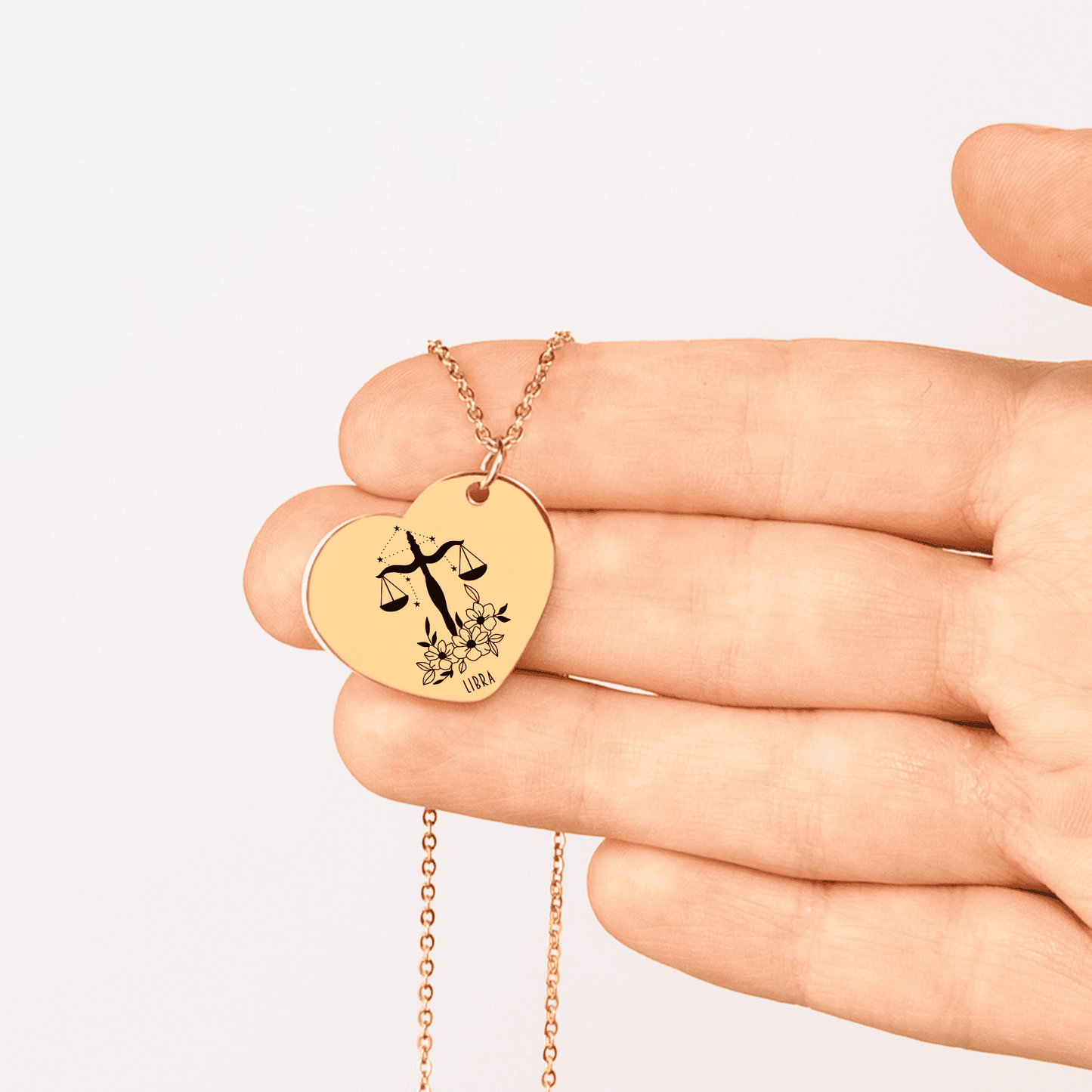 Libra Zodiac Necklace | Timeless Engraved Jewelry