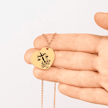 Libra Zodiac Necklace | Timeless Engraved Jewelry