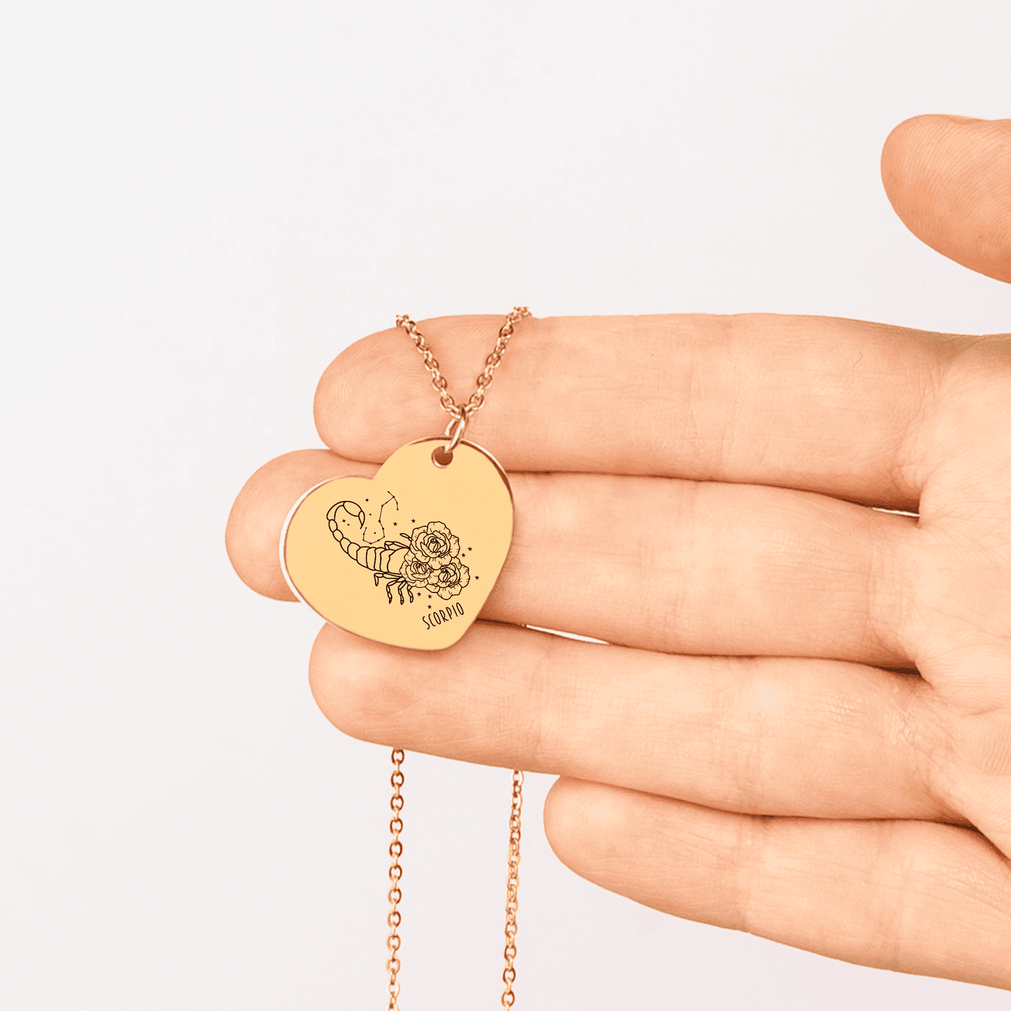 Scorpio Zodiac Necklace | Timeless Engraved Jewelry