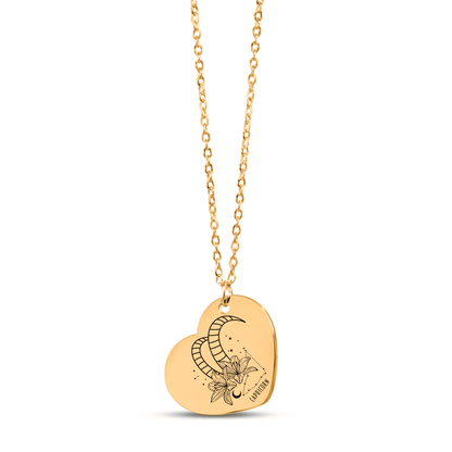 Capricorn Zodiac Necklace | Timeless Engraved Jewelry