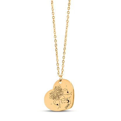Gemini Zodiac Necklace | Timeless Engraved Jewelry